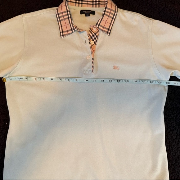 Burberry baby blue  Polo with Signature Plaid Collar - Picture 4 of 9